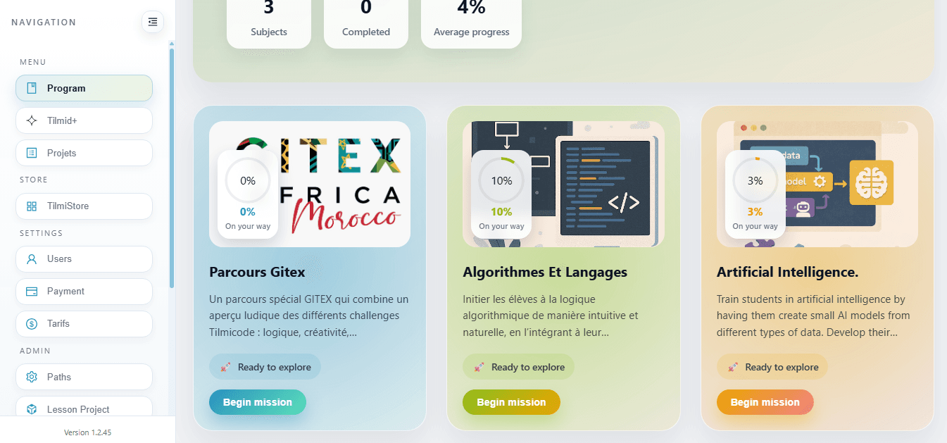 Aperçu plateforme